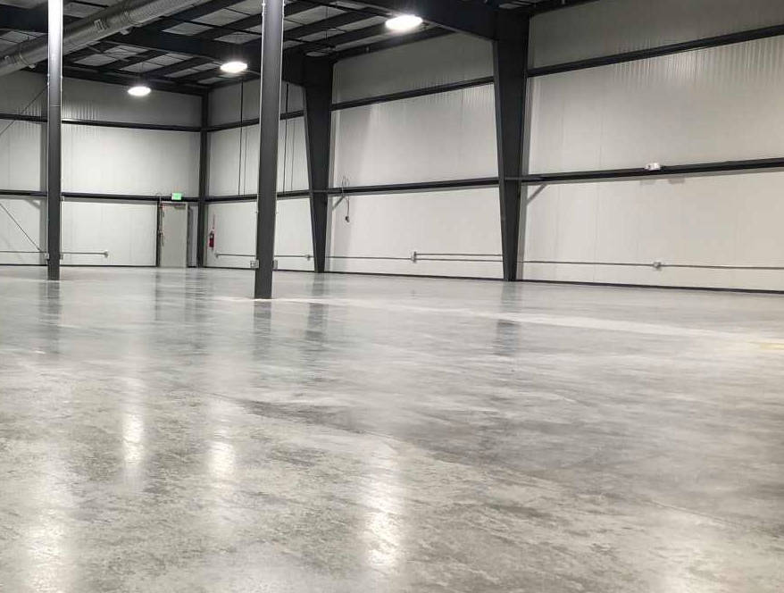 factory with polished concrete floor for anti-slip solution